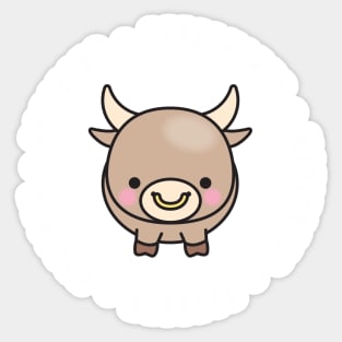 cute chinese zodiac | year of the ox | personality traits | aspiring, determined, motivated, prudent, upright Sticker